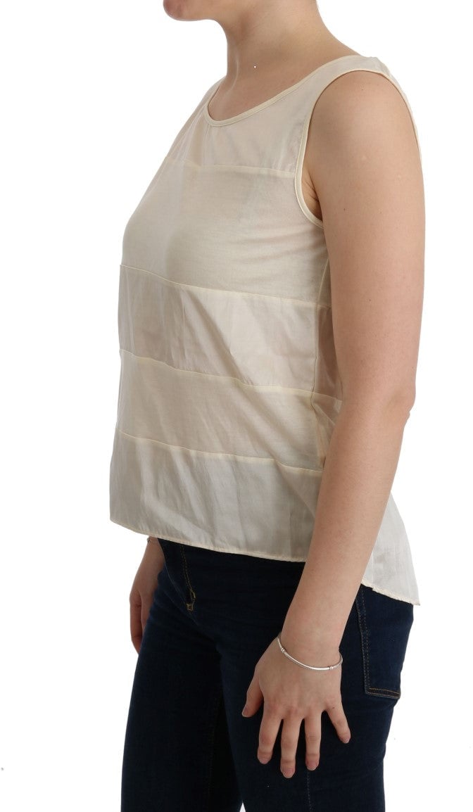 Costume National Beige Asymmetric Top Blouse Beige