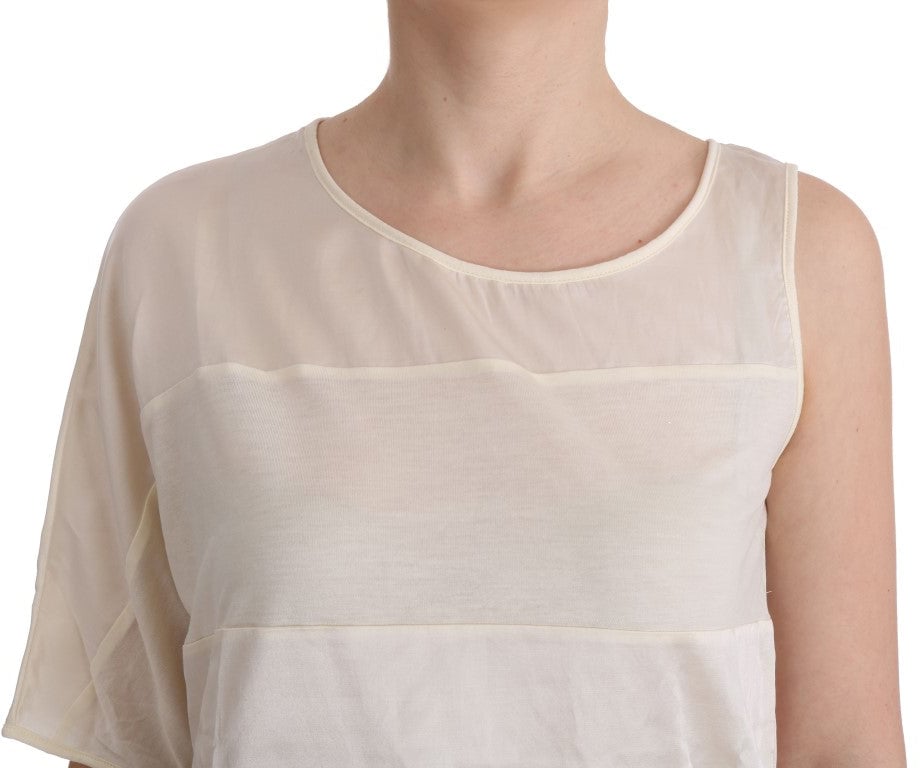Costume National Beige Asymmetric Top Blouse Beige
