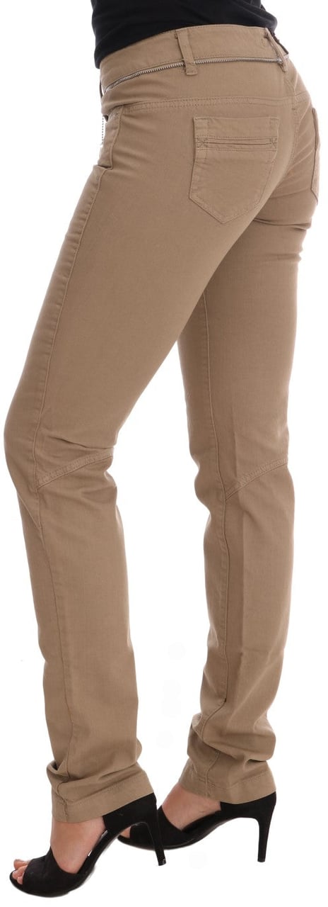 Costume National Beige Cotton Stretch Slim Fit Jeans Beige