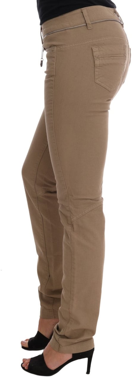 Costume National Beige Cotton Stretch Slim Fit Jeans Beige