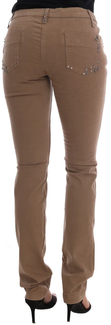 Costume National Beige Cotton Stretch Slim Fit Jeans Beige