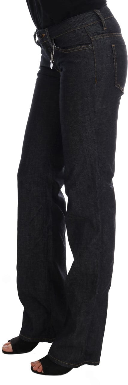 Costume National Dark Blue Cotton Classic Fit Jeans Blauw