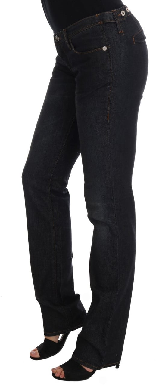 Costume National Dark Blue Cotton Slim Fit Jeans Blauw