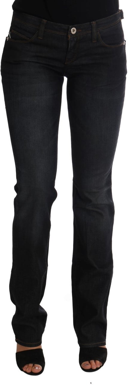 Costume National Dark Blue Cotton Slim Fit Jeans Blauw