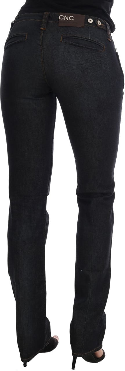 Costume National Dark Blue Cotton Slim Fit Jeans Blauw