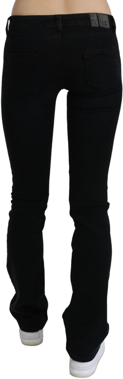 Costume National Black Low Waist Skinny Denim Cotton Jeans Zwart
