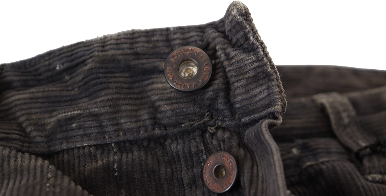 Costume National Gray Cotton Corduroy Men Casual Jeans Grijs