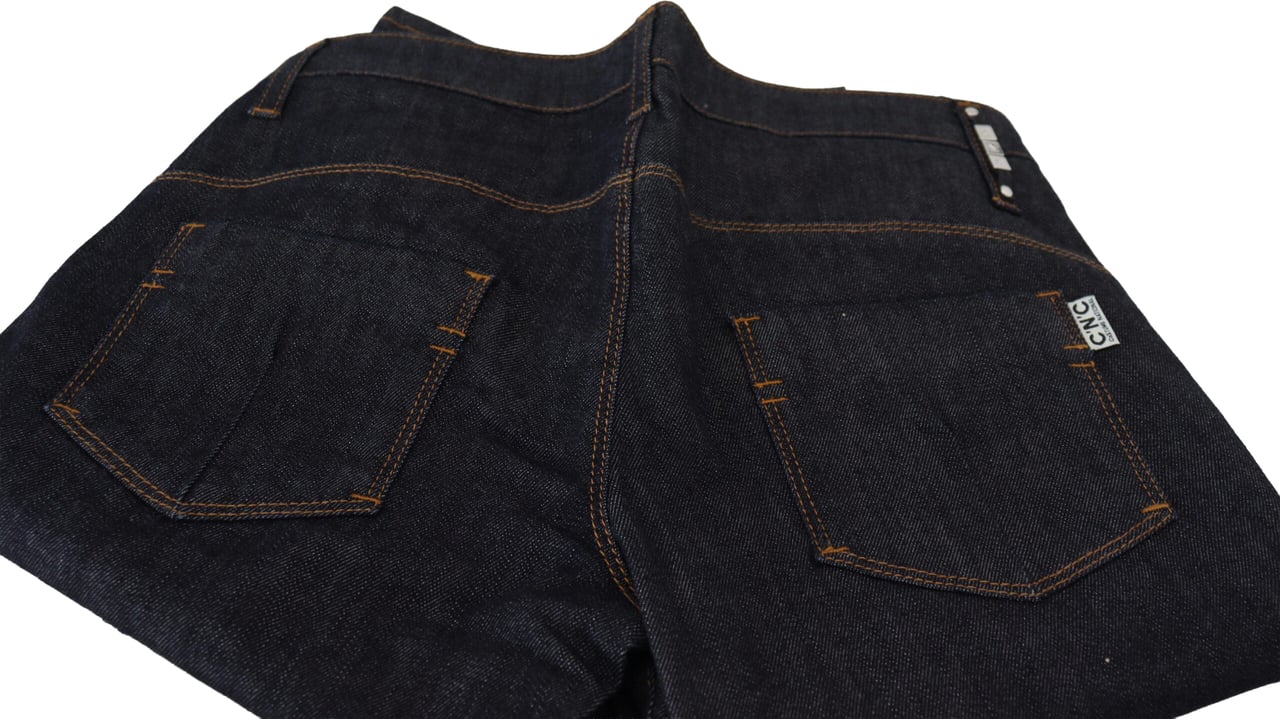 Costume National Blue Low Waist Straight Denim Pants Jeans Blauw