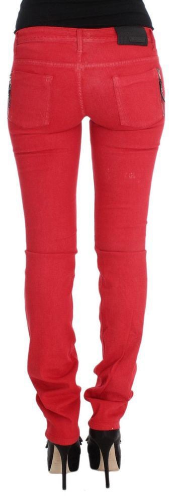 Costume National Multicolor Cotton Skinny Jeans Divers