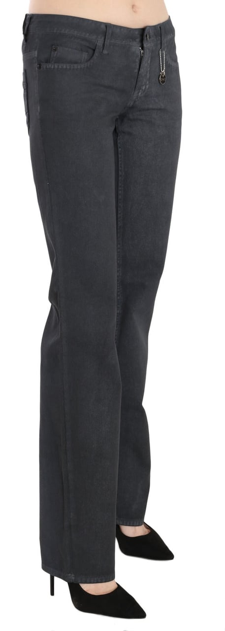 Costume National Gray Low Waist Straight Denim Pants Jeans Grijs