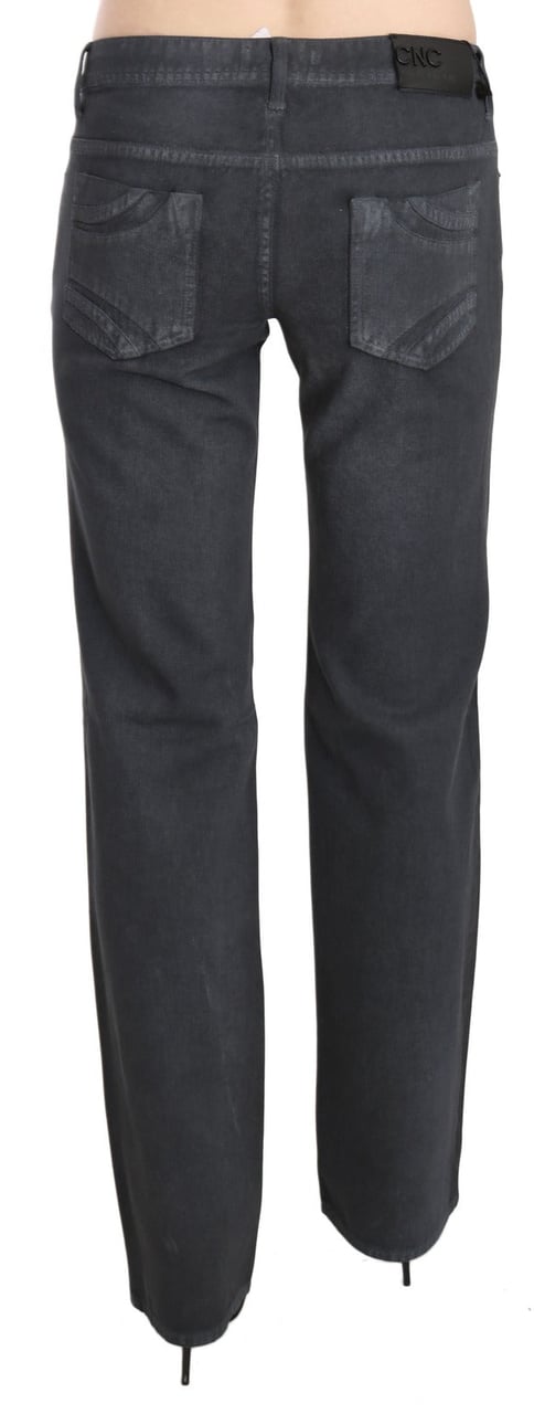 Costume National Gray Low Waist Straight Denim Pants Jeans Grijs