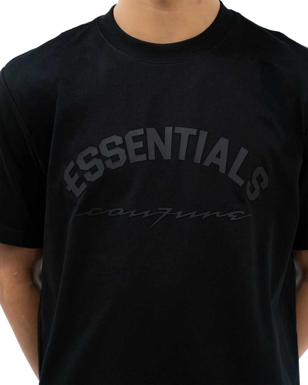 Cou7ure Essentials Basic Curve T-Shirt Zwart