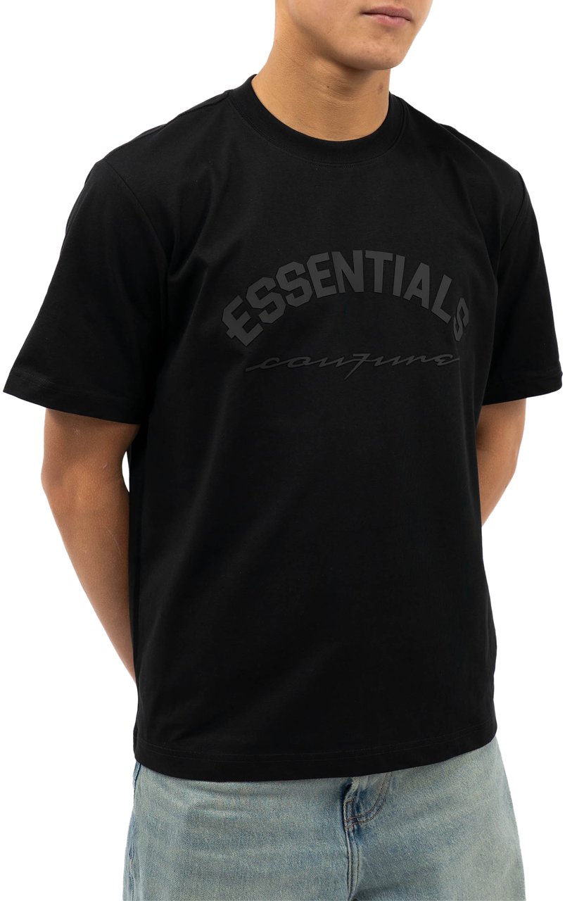 Cou7ure Essentials Basic Curve T-Shirt Zwart