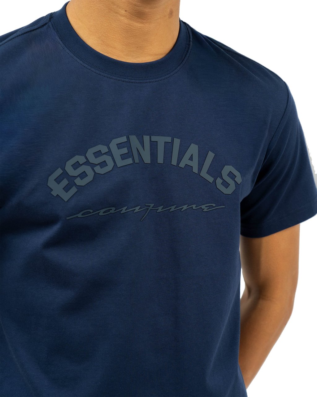 Cou7ure Essentials Basic Curve T-Shirt Blauw