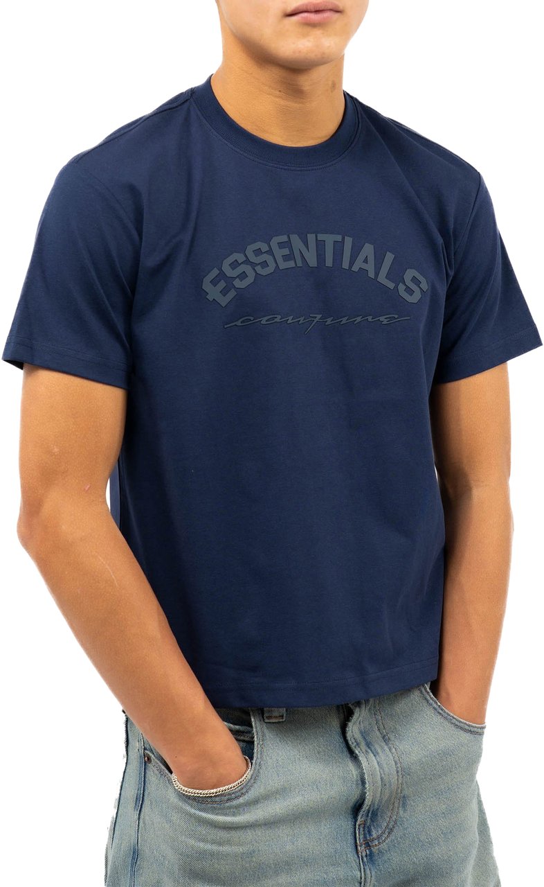 Cou7ure Essentials Basic Curve T-Shirt Blauw