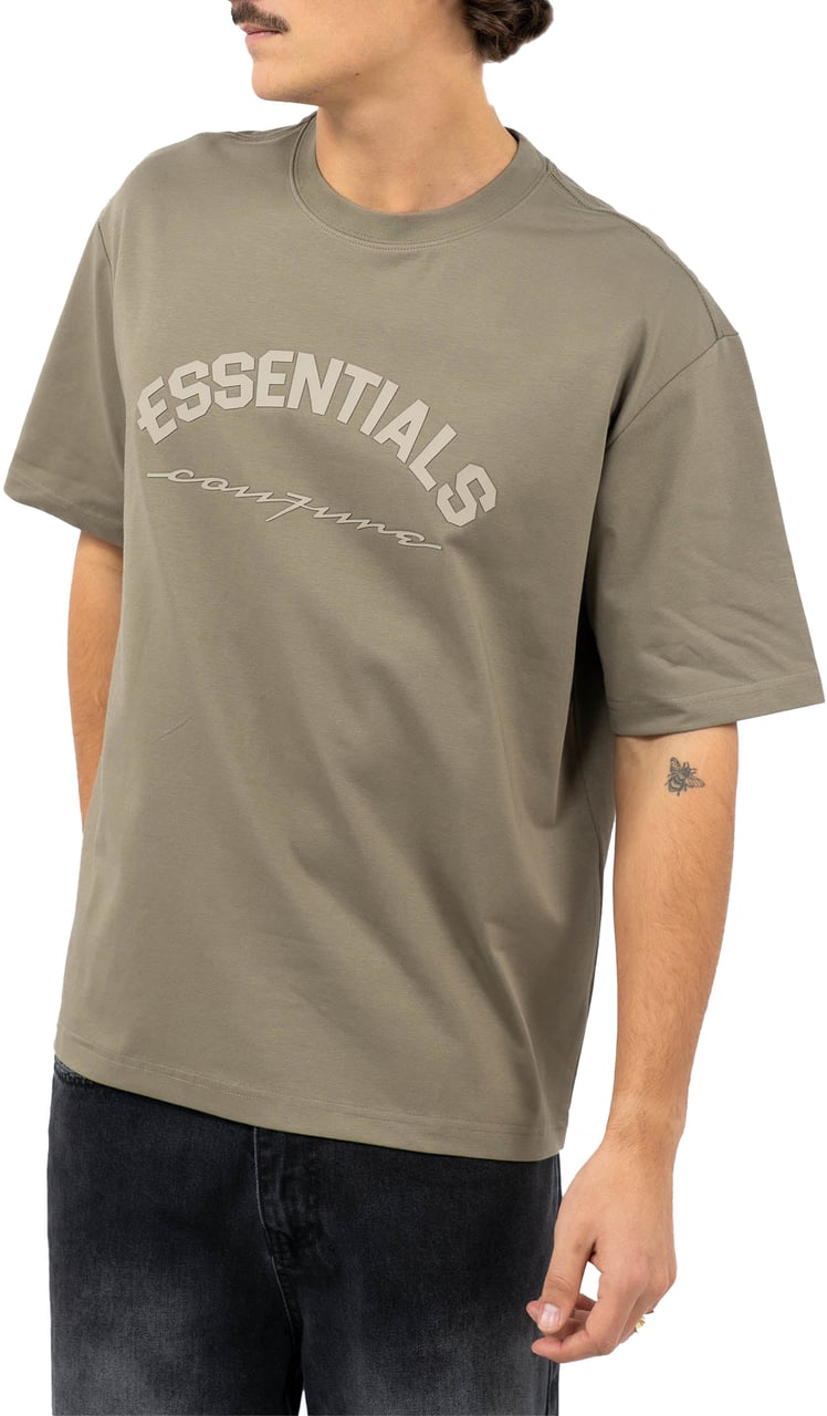 Cou7ure Essentials Basic Curve T-Shirt Groen