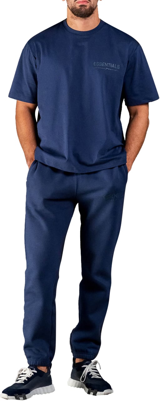 Cou7ure Essentials Basic Small Logo T-Shirt Blauw