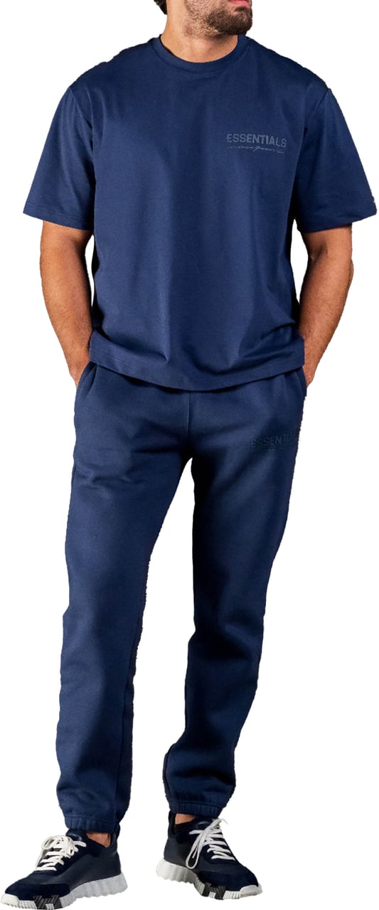 Cou7ure Essentials Basic Small Logo T-Shirt Blauw