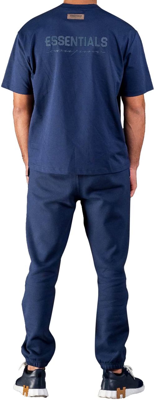 Cou7ure Essentials Basic Small Logo T-Shirt Blauw