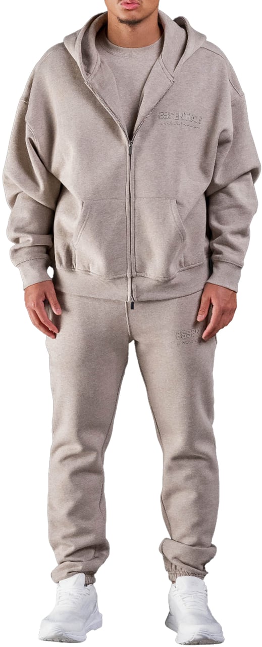 Cou7ure Essentials Basic Zipper Trainingspak Beige