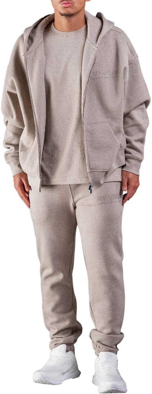 Cou7ure Essentials Basic Zipper Trainingspak Beige