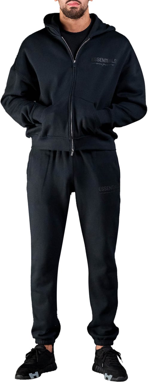 Cou7ure Essentials Basic Zipper Trainingspak Zwart