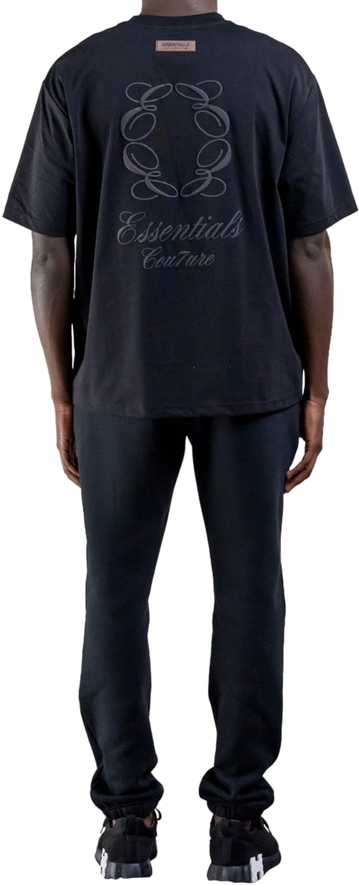 Cou7ure Essentials Classic Logo T-Shirt Zwart