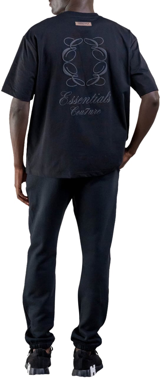 Cou7ure Essentials Classic Logo T-Shirt Zwart