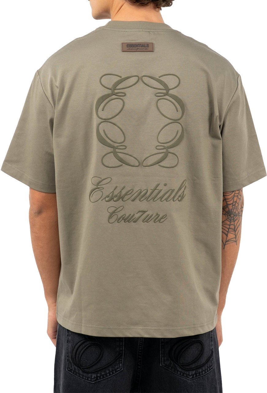Cou7ure Essentials Classic Logo T-Shirt Groen