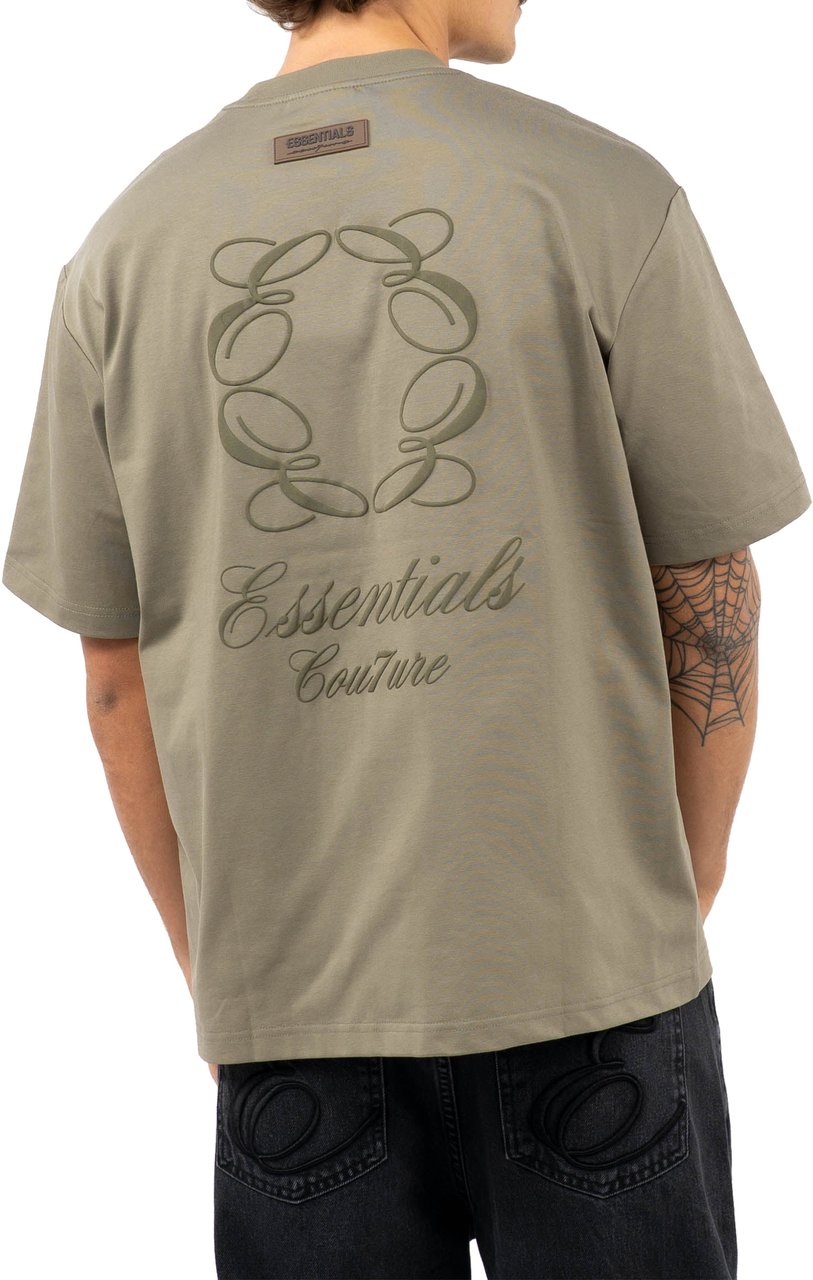 Cou7ure Essentials Classic Logo T-Shirt Groen