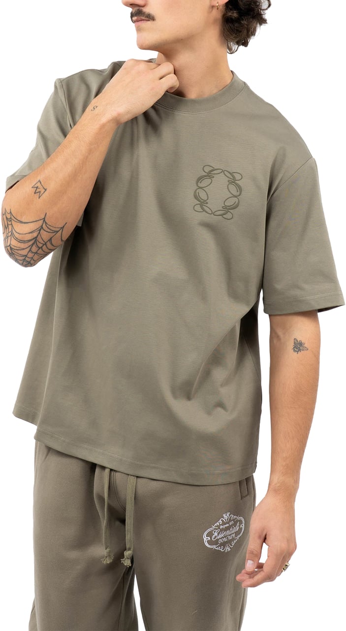 Cou7ure Essentials Classic Logo T-Shirt Groen