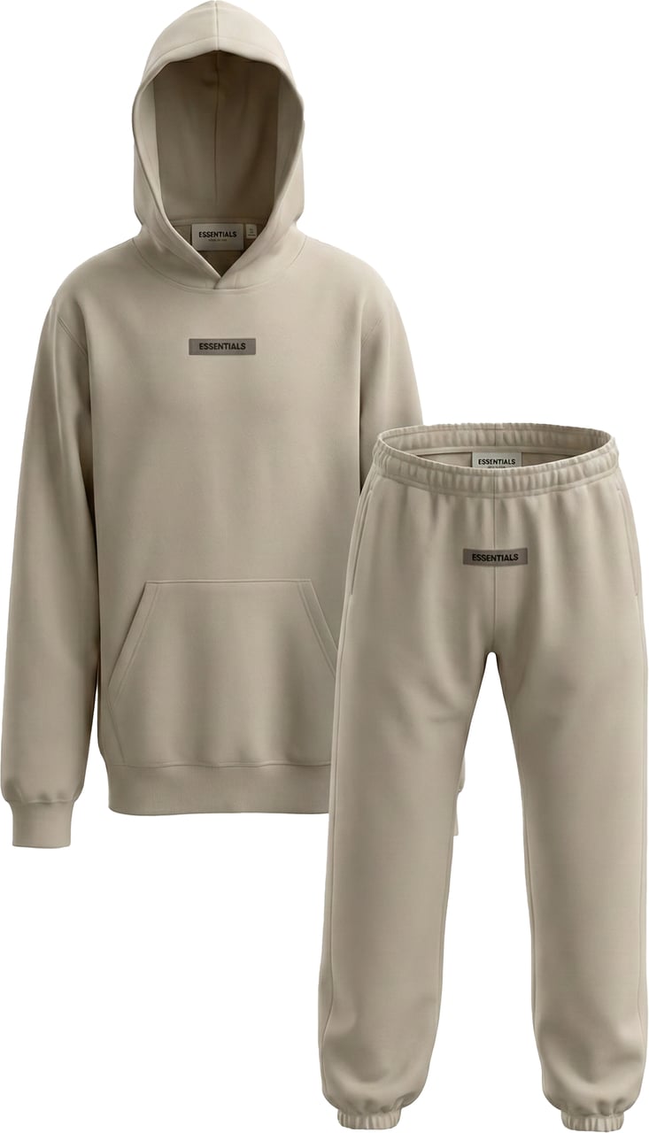 Cou7ure Essentials Kids Rubber Tracksuit Beige