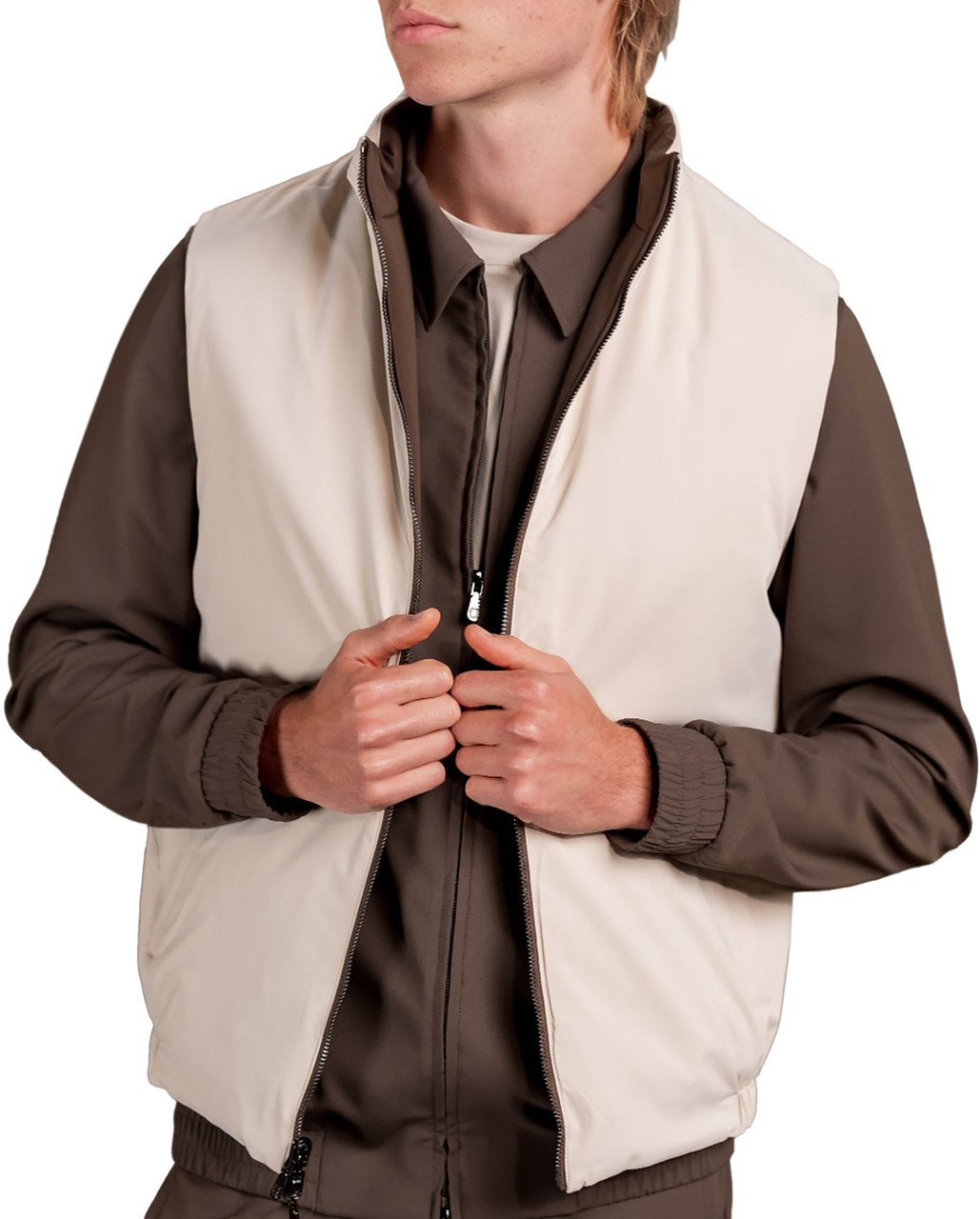 Cou7ure Essentials Reflection Reversible Bodywarmer Wit