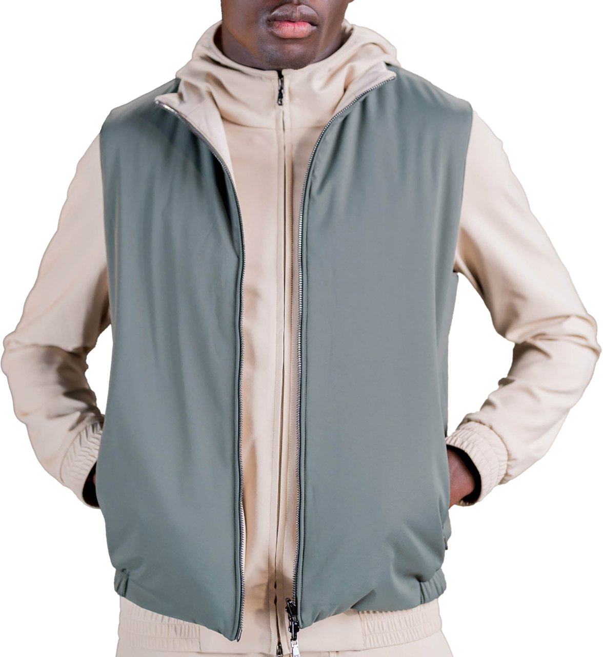 Cou7ure Essentials Reflection Reversible Bodywarmer Groen