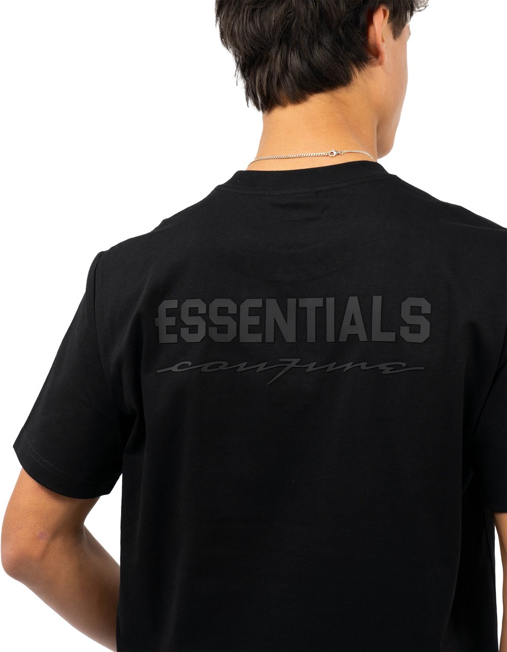 Cou7ure Essentials Rubber T-Shirt Zwart