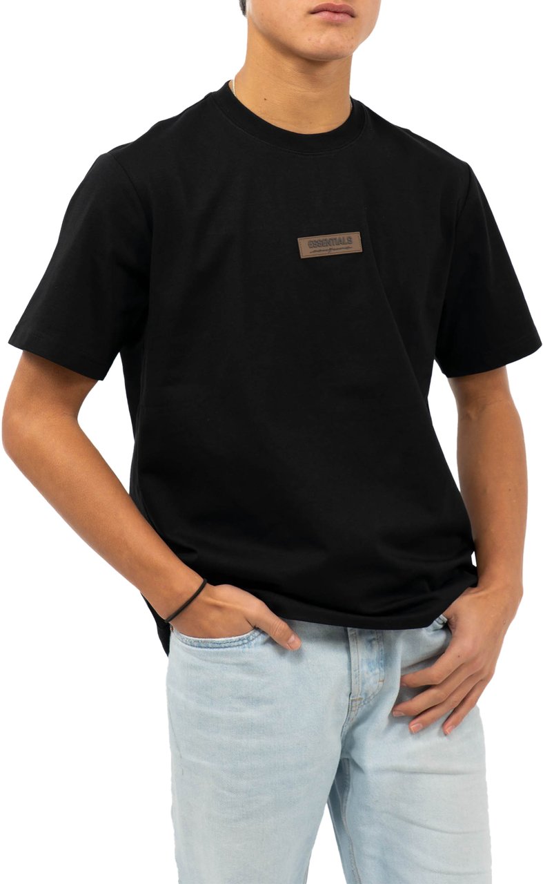 Cou7ure Essentials Rubber T-Shirt Zwart