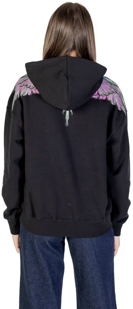 County of Milan Black Cotton Hoodie Zwart