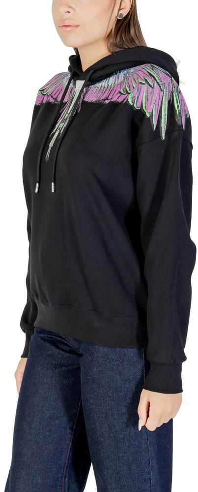 County of Milan Black Cotton Hoodie Zwart