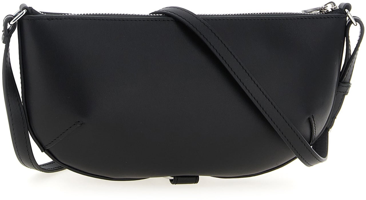 COURREGES Courrèges Black Calfskin Shoulder Bag Zwart