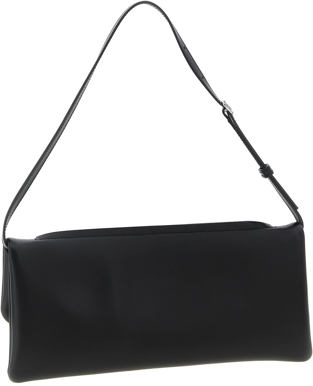 COURREGES Courrèges Black Cowhide Clutch Bag Zwart