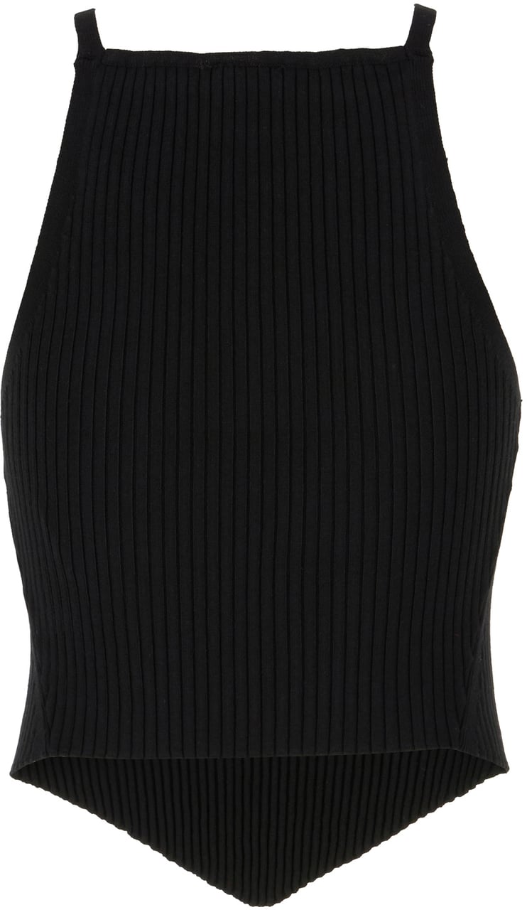 COURREGES Courreges Black viscose blend top Zwart