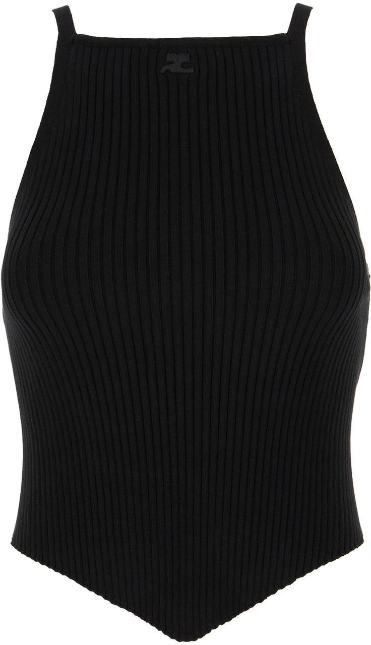 COURREGES Courreges Black viscose blend top Zwart