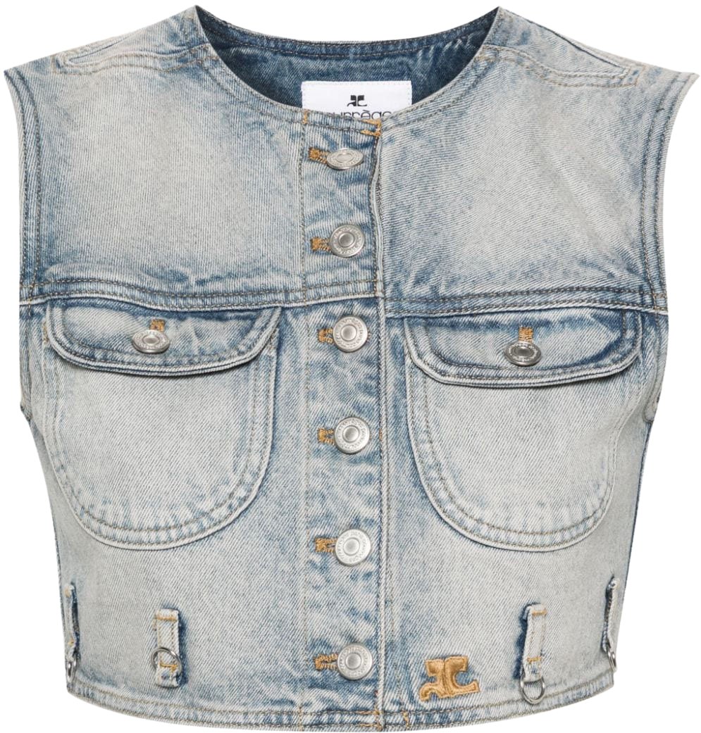 COURREGES Sweaters Clear Blue Blauw