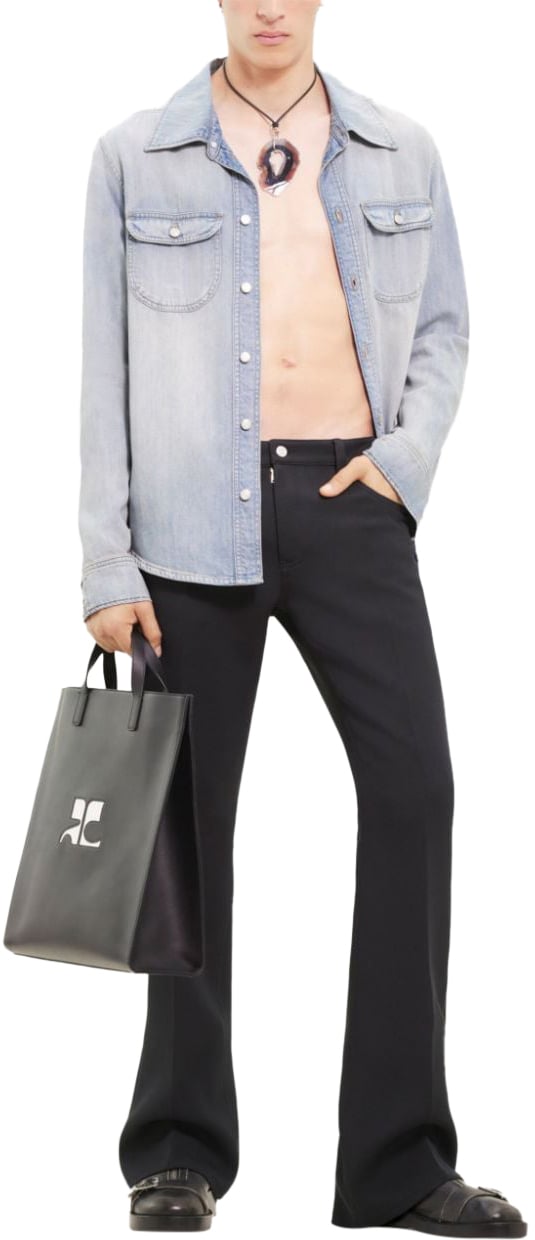 COURREGES Shirts Light Blue Wash Blauw