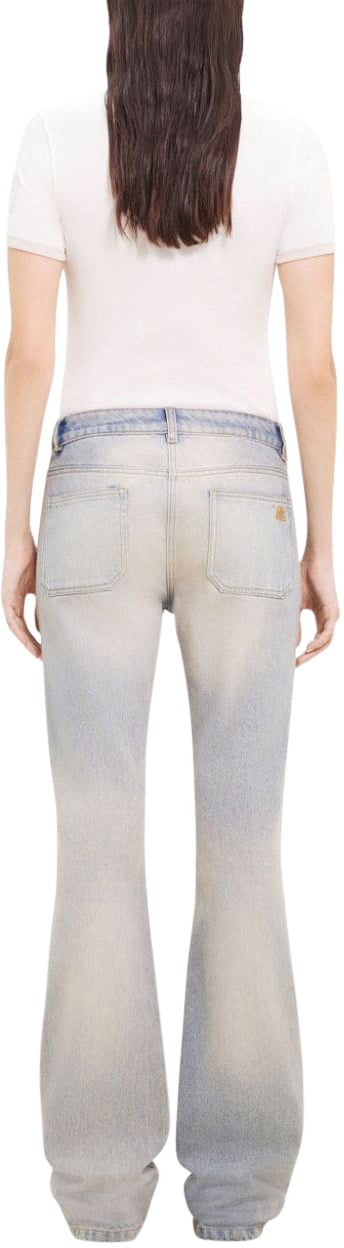 COURREGES Trousers Light Blue Wash Blauw