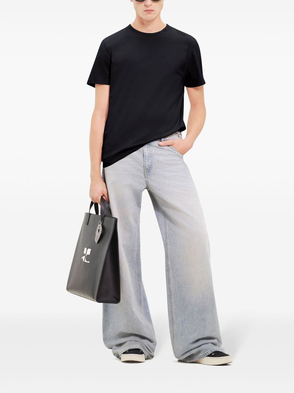 COURREGES T-Shirts And Polos Black Zwart
