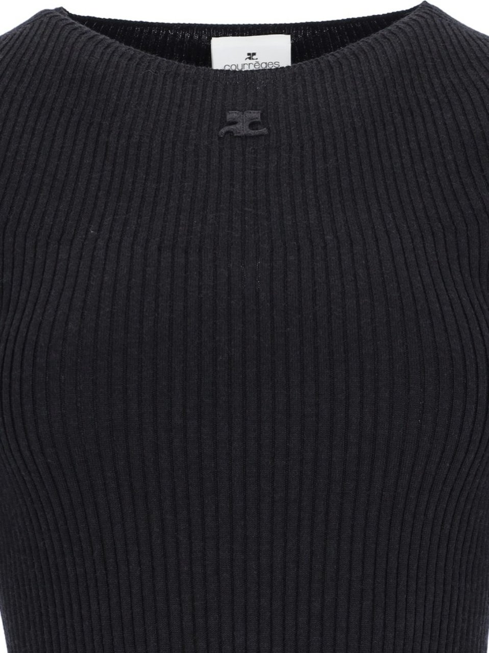 COURREGES Solar Light Logo Sweater In Black Zwart
