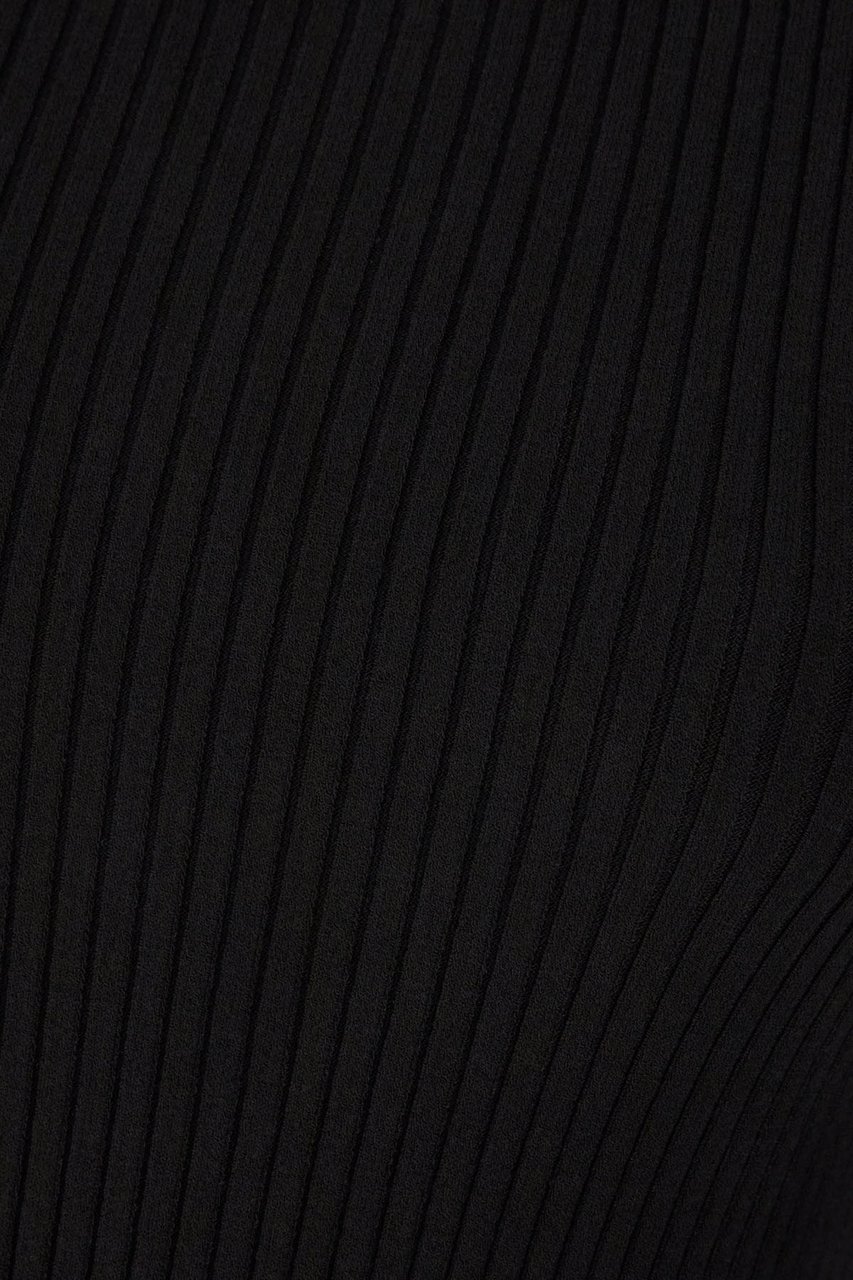 Courreges Black viscose blend dress Zwart