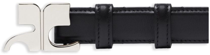 COURREGES Narrow Black Belt Zwart