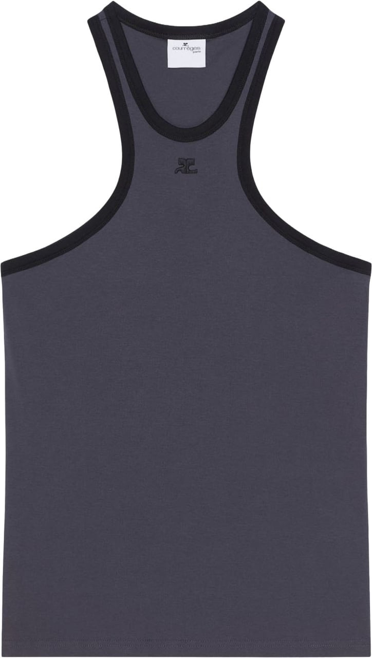 COURREGES T-Shirts And Polos Denim Black Donkergrijs